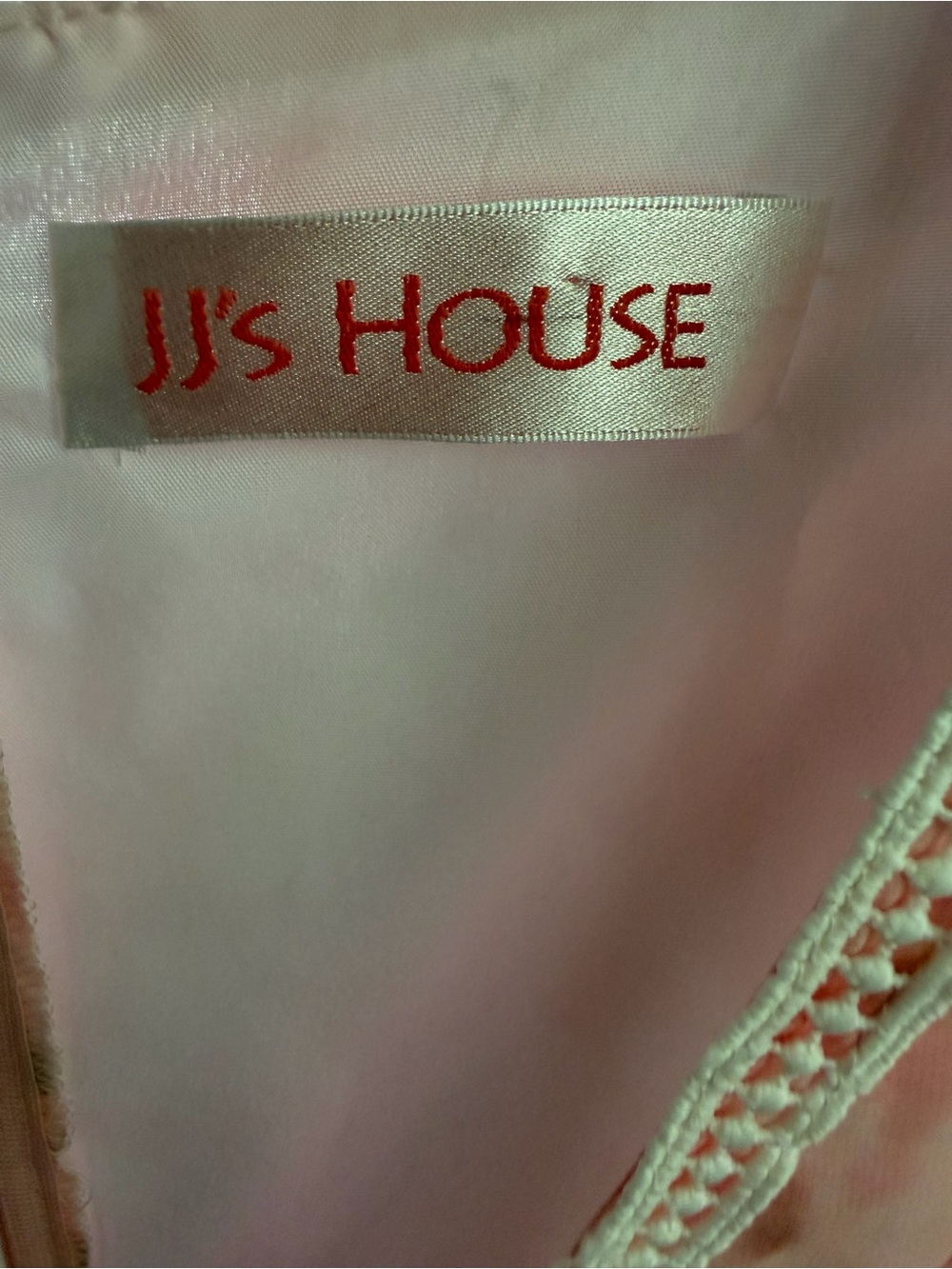 JJ House Blush Pink Watercolor Floral Midi Dress Regencycore Fairycore Size M - Picture 9 of 10